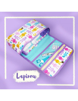 Borsa per pannolini + fasciatoio + lange coperta - CONIGLI