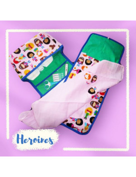 Changing bag + change mattress + baby blanket - THE LITTLE HEROINES