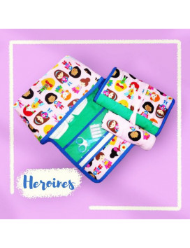 Bolsa de pañales + cambiador + manta Lange - HEROINES PEQUEÑAS