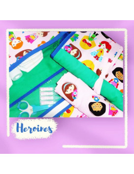 Borsa per pannolini + fasciatoio + Lange coperta - EROINE PICCOLE