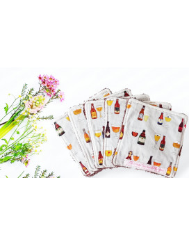 Large washable wipes BELGIAN BEERS (set of 5)