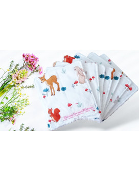 Large washable wipes FOREST (set of 7)