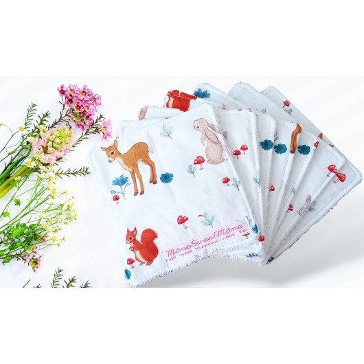 Grandes toallitas lavables FOREST (juego de 7) Grandes toallitas lavables FOREST (juego de 7)