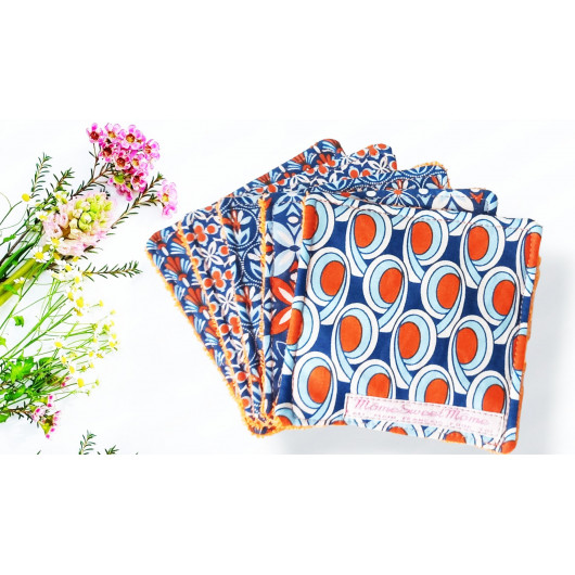Grandes lingettes lavables VINTAGE (lot de 5) Grandes lingettes lavables VINTAGE (lot de 5)