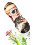 Packung mit 5 waschbaren Damenbinden ohne Flügel LAS ELEGANTES CATRINA (S)