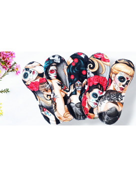 Pak met 5 wasbare maandverbanden zonder vleugels LAS ELEGANTES CATRINA (S)