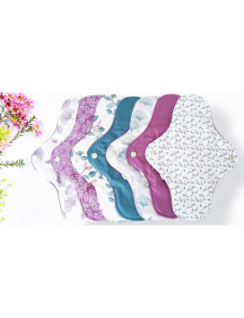 Set van 7 GINKGO wasbare maandverbanden (XL / NIGHT)