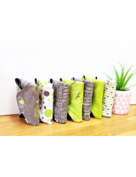Packung mit 7 waschbaren Damenbinden LÖWENZAHN (XL / NACHT)