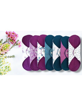 Packung mit 7 waschbaren Damenbinden GINGKO (M)
