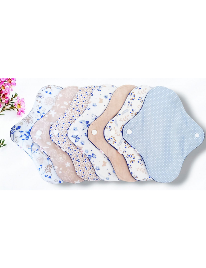 Pack of 7 washable sanitary napkins COUNTRY (M)