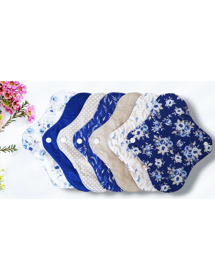 Pack 7 serviettes hygiéniques lavables ROSE-LIN (M)