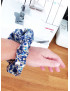 CHOUCHOU SCRUNCHIE FIORI BLU