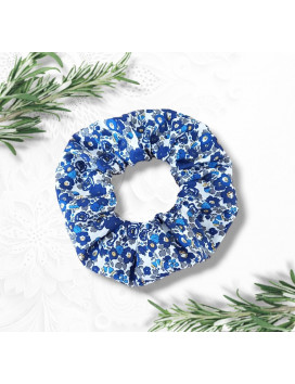 CHOUCHOU SCRUNCHIE BLAUWE BLOEMEN