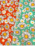 Washable and reusable cotton handkerchiefs - DAISIES
