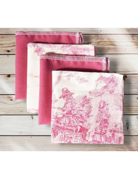 Pañuelos de algodón lavables y reutilizables - TOILE DE JOUY