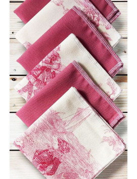 Pañuelos de algodón lavables y reutilizables - TOILE DE JOUY