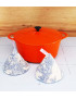 2 large kitchen mitts - TOILE DE JOUY
