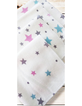 Washable and reusable organic flannel handkerchiefs - STARS
