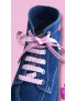 Paar stoffen veters - ROZE GINGANG