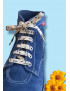 Paar stoffen veters - PISA BLAUW