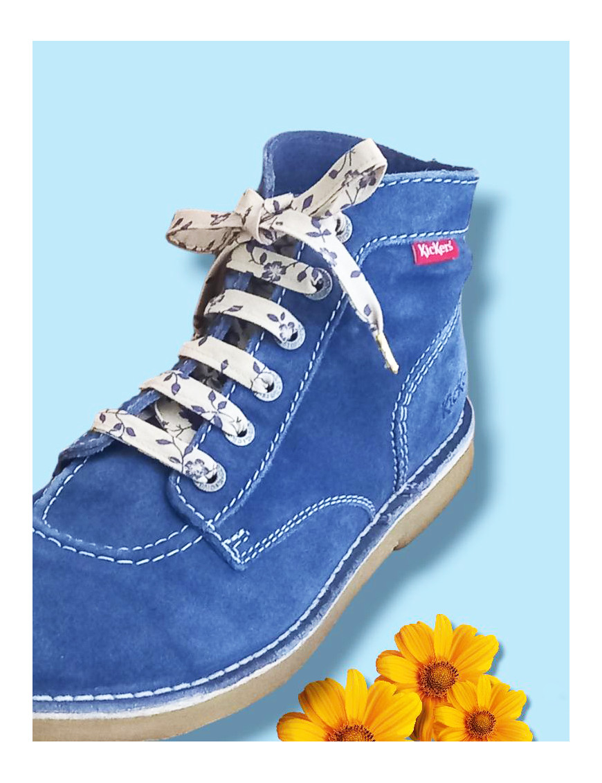 Paar stoffen veters - PISA BLAUW