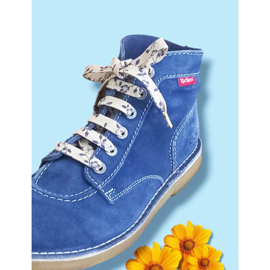 Paar stoffen veters - PISA BLAUW Paar stoffen veters - PISA BLAUW