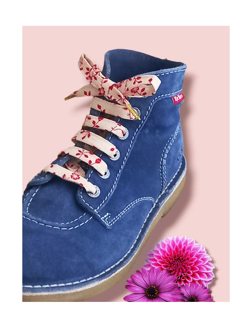 Par de cordones de tela - PISA ROJO