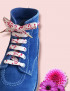 Par de cordones de tela - PISA ROJO