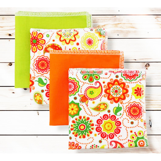 Washable and reusable cotton handkerchiefs - MANDALA Washable and reusable cotton handkerchiefs - MANDALA