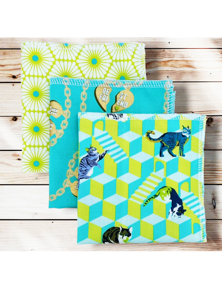 Washable and reusable cotton handkerchiefs - BESTIES