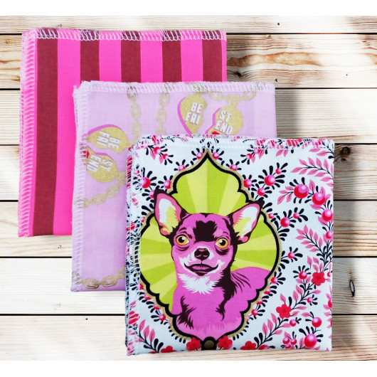 Washable and reusable cotton handkerchiefs - BESTIES Washable and reusable cotton handkerchiefs - BESTIES