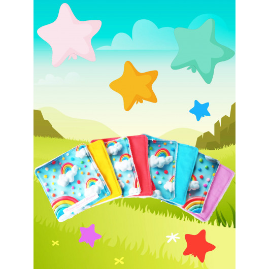 Große waschbare Tücher mit RAINBOW-3D-Effekt (8er-Pack) Große waschbare Tücher mit RAINBOW-3D-Effekt (8er-Pack)