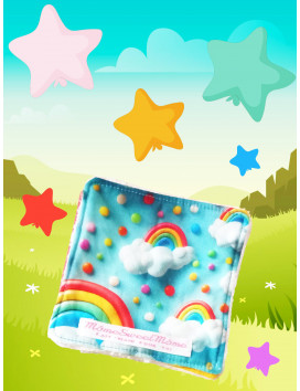 RAINBOW large washable wipes with 3D effect (pack of 8)
