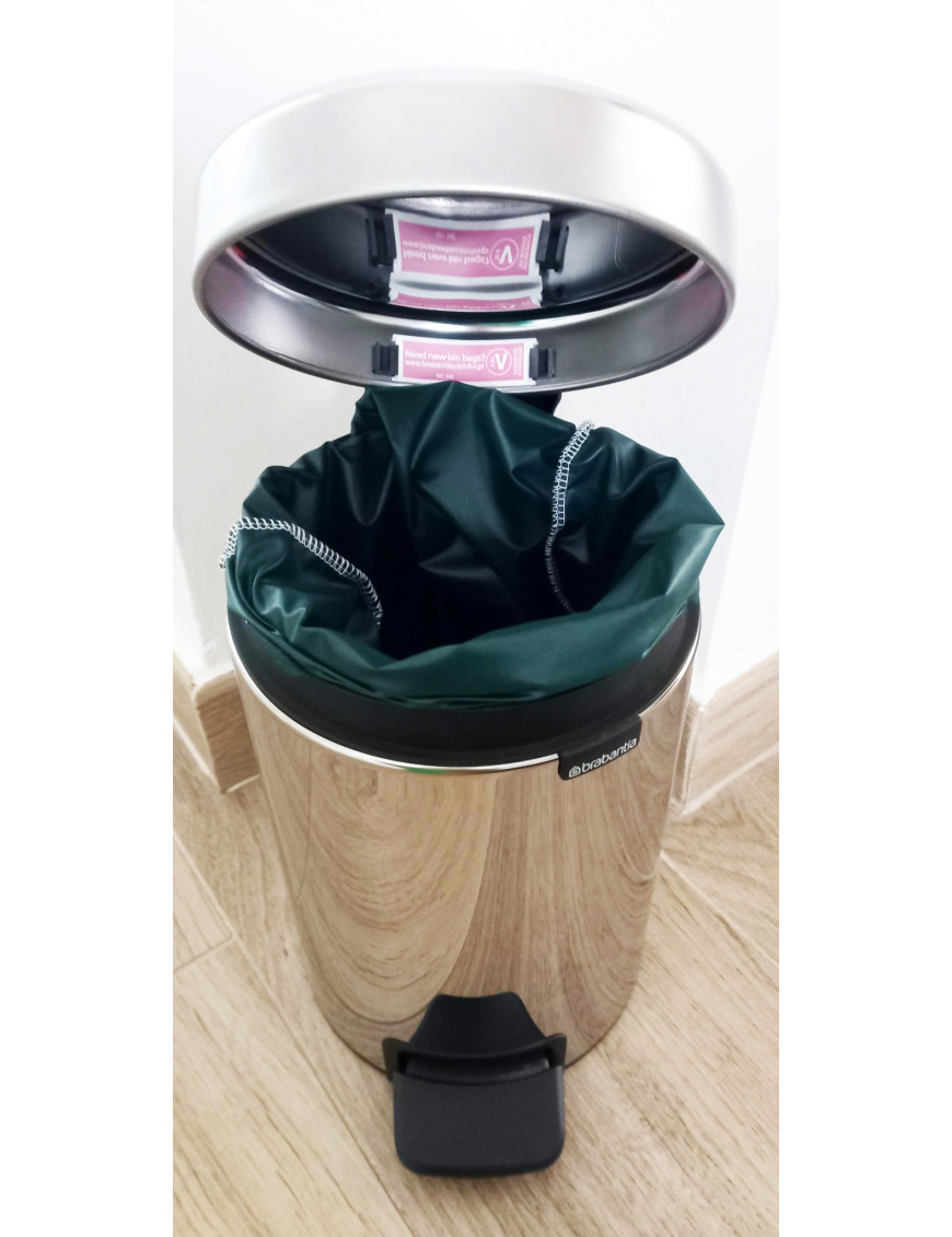 Sac poubelle lavable et réutilisable VERT FONCE (5L)