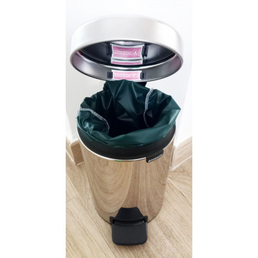 Sac poubelle lavable et réutilisable VERT FONCE (5L) Sac poubelle lavable et réutilisable VERT FONCE (5L)