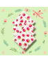Large washable and reusable cotton handkerchiefs - STRAWBERRIES