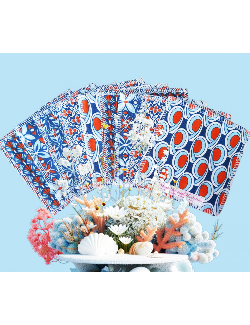 VINTAGE wasbaar toiletpapier (8 vellen)