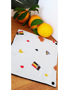BELGISCHE FOLKLORIEN waschbares Allzweckhandtuch (4 Blatt)