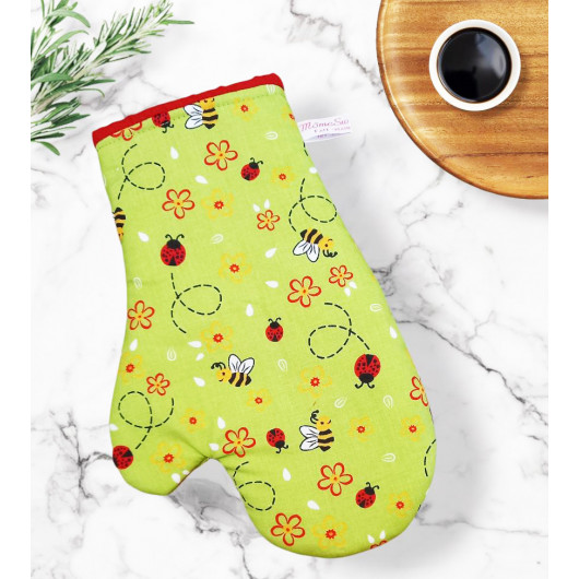 Oven mitt - LADYBUGS AND BEES Oven mitt - LADYBUGS AND BEES