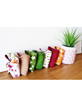 Verpakking met 7 wasbare inlegkruisjes - WILDE BLOEMEN (17 cm)