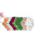 Pack de 7 tangas lavables - FLORES SILVESTRES (17 cm)