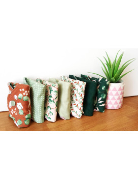 Packung mit 7 waschbaren Damenbinden - EUKALYPTUS (M)