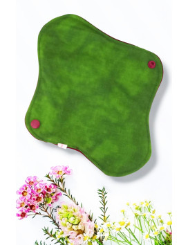 Verpakking van 7 wasbare maandverbanden - WILDE BLOEMEN (M)