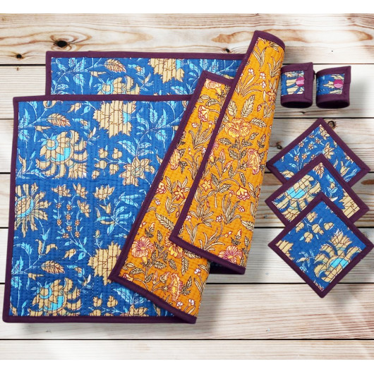 Sets de table avec sous-verres et ronds de serviette NIMAJ Sets de table avec sous-verres et ronds de serviette NIMAJ