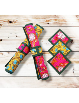Manteles individuales con posavasos y servilleteros - SODAPUR