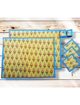 Sets de table avec sous-verres et ronds de serviette - TAWANG