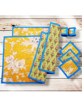 Tischsets mit Untersetzern und Serviettenringen - TAWANG