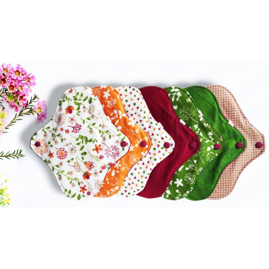 Pack de 7 compresas lavables - FLORES SILVESTRES (S) Pack de 7 compresas lavables - FLORES SILVESTRES (S)