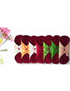 Pack de 7 compresas lavables - FLORES SILVESTRES (S)