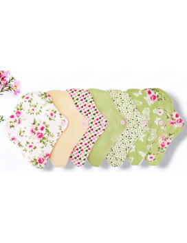 Pack de 7 protectores de tanga lavables - ROSAS (17 cm)